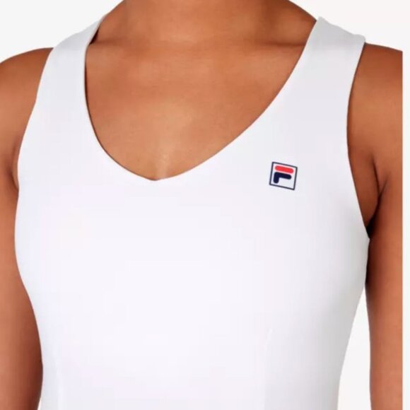 NWT 2 PC Fila Dress Lasercut Womens White Tennis Dress + Shorts Scuba SZ Medium - Picture 3 of 5